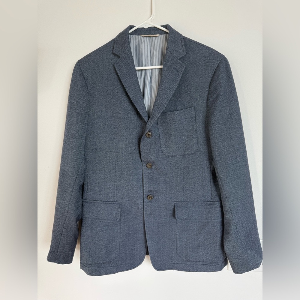 Banana Republic Heritage Collection Sports Coat Blue Tweed Wool sz 40R